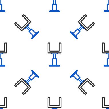 Çizgi Amerikan futbolu gol ikonu beyaz arka planda izole edilmiş pürüzsüz desen. Renkli taslak konsepti. Vektör