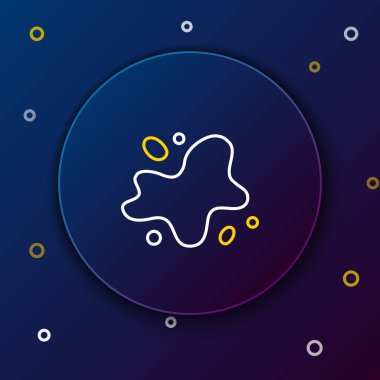 Hat suyu sızıntısı ikonu mavi arkaplanda izole edildi. Renkli taslak konsepti. Vektör