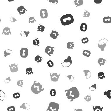 Erkekler için bıyık ve sakal saç stili ayarlayın. Vektör.