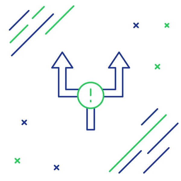 Ikona Šipky Čáry Izolovaná Bílém Pozadí Symbol Směr Šipky Navigační — Stockový vektor