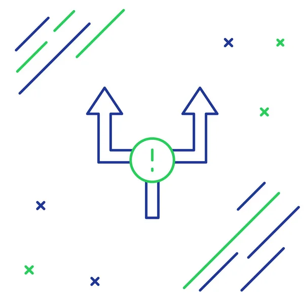 Icono Flecha Línea Aislado Sobre Fondo Blanco Dirección Símbolo Flecha — Archivo Imágenes Vectoriales