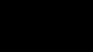 Siyah arka planda dolar sembolü olan beyaz çizgili cüzdan. Çanta ikonu. Nakit tasarruf sembolü. 4K Video hareketli grafik canlandırması