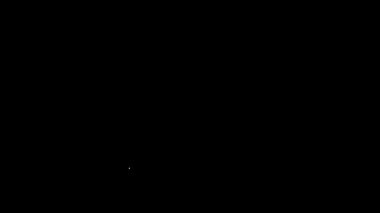 Beyaz çizgi makas simgesi siyah arkaplanda izole edildi. Terzi sembolü. Alet kesme işareti. 4K Video hareketli grafik canlandırması