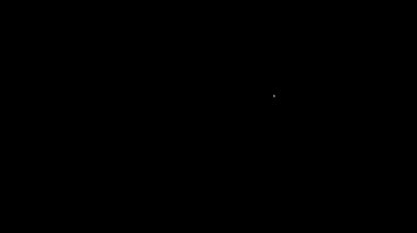Beyaz çizgi Blockchain teknolojisi simgesi siyah arkaplanda izole edildi. Kripto para birimi verileri. Soyut geometrik blok zincir ağ teknolojisi işi. 4K Video hareketli grafik canlandırması