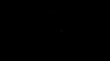 Beyaz çizgi tıraş losyonu simgesi siyah arkaplanda izole edilmiş. Parfüm spreyi ikonu. Erkek parfüm şişesi. 4K Video hareketli grafik canlandırması