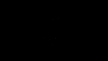 Beyaz çizgi Hop simgesi siyah arkaplanda izole edildi. 4K Video hareketli grafik canlandırması