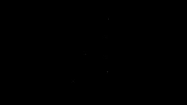Beyaz çizgi iş stratejisi simgesi siyah arkaplanda izole edildi. Satranç sembolü. Oyun, yönetim, finans. 4K Video hareketli grafik canlandırması