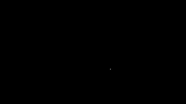 Linha branca Lar inteligente com ícone wi-fi isolado no fundo preto. Controlo remoto. Animação gráfica em movimento de vídeo 4K — Vídeo de Stock