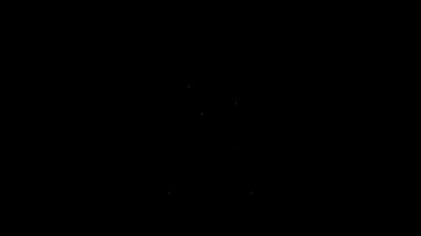 Beyaz çizgi Proje ekibi üs simgesi siyah arkaplanda izole edildi. İş analizi ve planlama, danışmanlık, takım çalışması, proje yönetimi. 4K Video hareketli grafik canlandırması