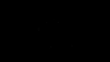 Sokak rampasında beyaz çizgili bisiklet siyah arka planda izole edilmiş. Kaykay parkı. Olağanüstü bir spor. Spor malzemeleri. 4K Video hareketli grafik canlandırması