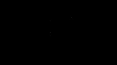 İsrail 'in beyaz çizgi bayrağı siyah arkaplanda izole edilmiş. Ulusal vatanseverlik sembolü. 4K Video hareketli grafik canlandırması