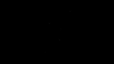 Beyaz çizgi Yahudi kadeh ikonu siyah arka planda izole edildi. Kiddush için Yahudi şarabı bardağı. Şabat için çerez kupası. 4K Video hareketli grafik canlandırması