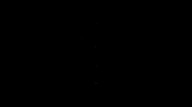 Beyaz çizgi Mısır piramitleri simgesi siyah arkaplanda izole edildi. Antik Mısır 'ın sembolü. 4K Video hareketli grafik canlandırması