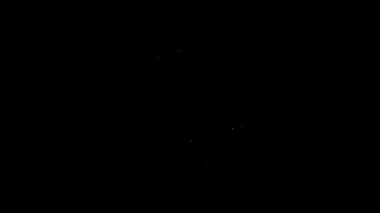Beyaz Çizgili El, elinde siyah arka planda izole edilmiş iskambil simgesi tutuyor. Kumarhane oyun tasarımı. 4K Video hareketli grafik canlandırması