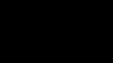 Beyaz çizgi Öğrenci simgesi siyah arkaplanda izole edildi. 4K Video hareketli grafik canlandırması