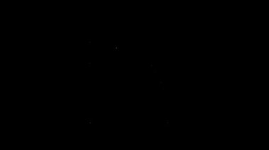 Siyah arkaplanda beyaz çizgi ofis dosyaları ve belge simgesi var. Ofis dosyaları. Dosya arşivleme işareti. 4K Video hareketli grafik canlandırması