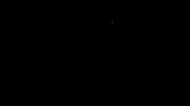 Beyaz hat dinamit bomba çubuğu ve zaman göstergesi siyah arka planda izole edildi. Saatli bomba - patlama tehlikesi kavramı. 4K Video hareketli grafik canlandırması