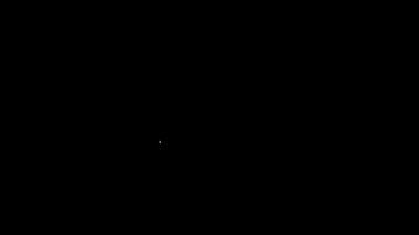 Beyaz çizgi Askeri Ödül ikonu siyah arka planda izole edildi. Ordu işareti. 4K Video hareketli grafik canlandırması