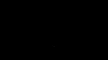 Kablosuz internet ağ sembolü simgesine sahip beyaz çizgi kalkanı siyah arkaplanda izole edildi. Güvenlik konsepti. 4K Video hareketli grafik canlandırması