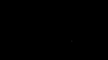 Beyaz çizgi Zarf simgesi siyah arkaplanda izole edildi. E- posta mektup sembolü. 4K Video hareketli grafik canlandırması