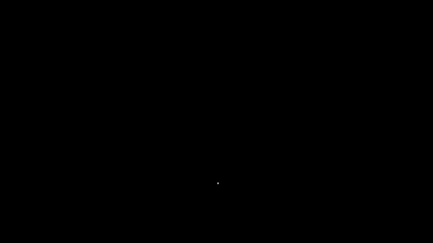 Εικόνα σάρωσης λευκού ματιού που απομονώνεται σε μαύρο φόντο. Σάρωση ματιού. Σύμβολο ελέγχου ασφαλείας. Κυβερνο-σημάδι. 4K Γραφική κίνηση κίνησης βίντεο — Αρχείο Βίντεο