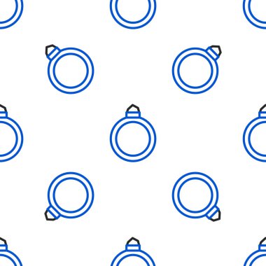 Line Diamond nişan yüzüğü ikonu beyaz arka planda izole edilmiş kusursuz desen. Renkli taslak konsepti. Vektör