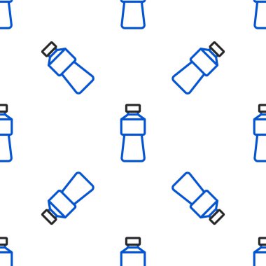 Su ikonu çizgisi beyaz arka planda izole edilmiş. Soda su içme tabelası. Renkli taslak konsepti. Vektör