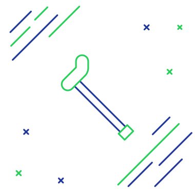 Beyaz arka planda izole edilmiş çizgi yürüyüşü çubuğu simgesi. Renkli taslak konsepti. Vektör