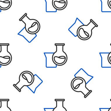 Hat yağı petrol test tüpü ikonu beyaz arka planda izole edilmiş kusursuz desen. Renkli taslak konsepti. Vektör