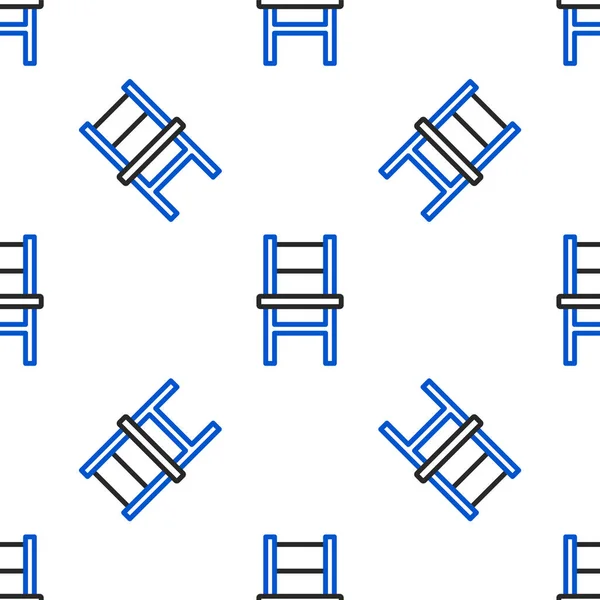 Řádek židle ikona izolované bezešvé vzor na bílém pozadí. Barevný koncept. Vektor — Stockový vektor