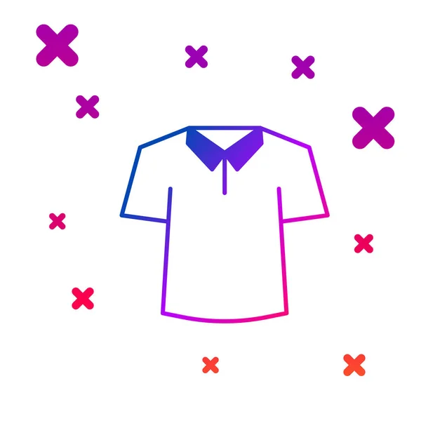 Kleur Shirt pictogram geïsoleerd op witte achtergrond. Gradiënt willekeurige dynamische vormen. Vector — Stockvector