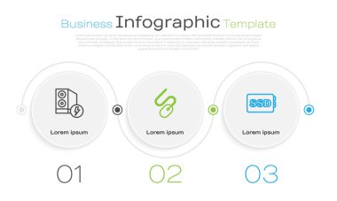 Satır Dosyası, Bilgisayar faresi ve SSD kartı ayarla. Ticari bilgi şablonu. Vektör