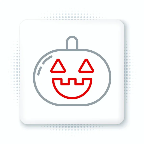 Line Pumpkin icoon geïsoleerd op witte achtergrond. Gelukkig Halloween feest. Kleurrijk concept. Vector — Stockvector