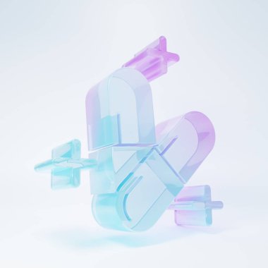 Frosted glass Medicine pill or tablet icon isolated on white background. Capsule pill and drug sign. Pharmacy design. Minimalism concept. 3D render illustration.