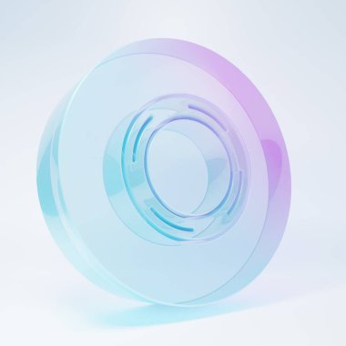 Beyaz arka planda izole edilmiş buzlu cam viski ikonu. İş ve onarım için bir rulo yapışkan bant. Yapışkan koli bandı. Ofis aletleri falan. Minimalizm kavramı. 3 Boyutlu resimleme.