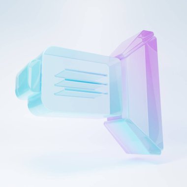 Beyaz arka planda izole edilmiş buzlu cam spot ışığı ikonu. Işık efekti. Sahne, Stüdyo, Gösteri. Minimalizm kavramı. 3 Boyutlu resimleme.