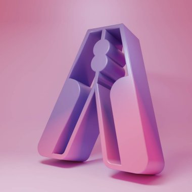 Pembe renkli araba pili kablo ikonu pembe arka planda izole edilmiş. Minimalizm kavramı. 3 Boyutlu resimleme .