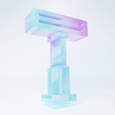 Frosted glass Electric heater icon isolated on white background. Infrared floor heater with remote control. House climate control. Minimalism concept. 3D render illustration.