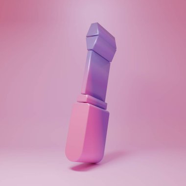Purple-pink Screwdriver icon isolated on pink background. Service tool symbol. Minimalism concept. 3D render illustration.