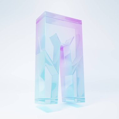 Frosted glass Wetsuit for scuba diving icon isolated on white background. Diving underwater equipment. Minimalism concept. 3D render illustration .