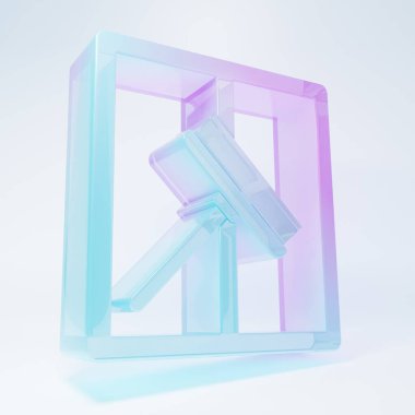 Beyaz arka planda izole edilmiş pencere simgesi için kauçuk temizleyici ile buzlu cam temizleme hizmeti. Silecek, kazıyıcı, silecek. Minimalizm kavramı. 3 Boyutlu resimleme.