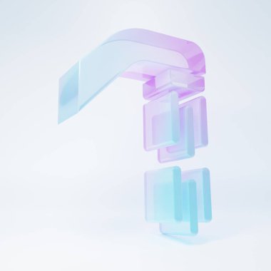 Frosted glass Shower head with water drops flowing icon isolated on white background. Minimalism concept. 3D render illustration .