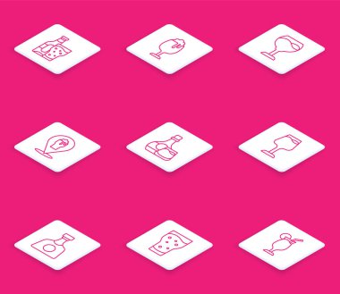 Bira şişesi ve bir bardak bira alkollü şarap ya da barın bulunduğu yer Whiskey Tequila ve ikon. Vektör.