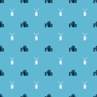 Mücevher taşı ve kolyeyi pürüzsüz bir kalıba sokun. Vektör.