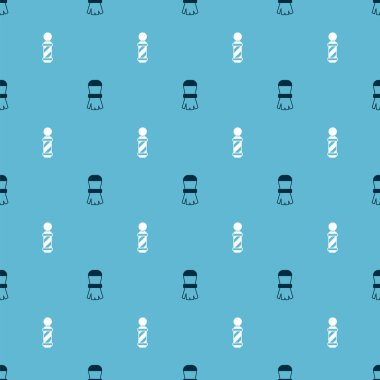 Tıraş fırçası ve klasik berber dükkanının direğini pürüzsüz desene ayarlayın. Vektör.