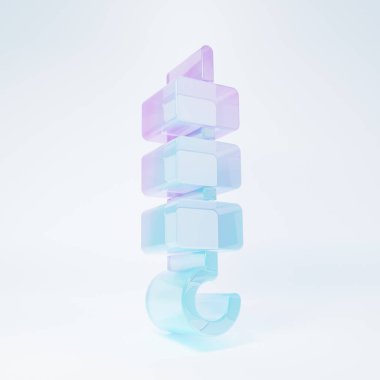 Buzlu cam ızgara şiş kebap beyaz arka planda izole edilmiş şiş çubuk ikonu. Şiş çubukta et kebabı. Izgara etle piknik. Minimalizm kavramı. 3 Boyutlu resimleme.