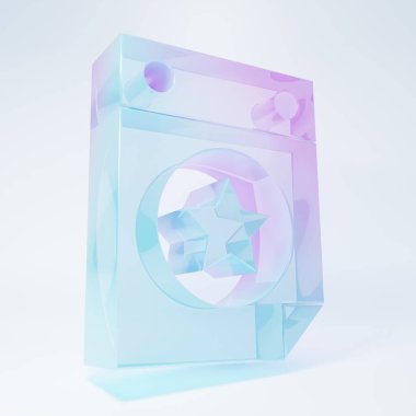 4 Temmuz tarihli buzlu cam günü takvimi beyaz arkaplanda izole edilmiş. ABD Bağımsızlık Günü. 4 Temmuz. Minimalizm kavramı. 3 Boyutlu resimleme .