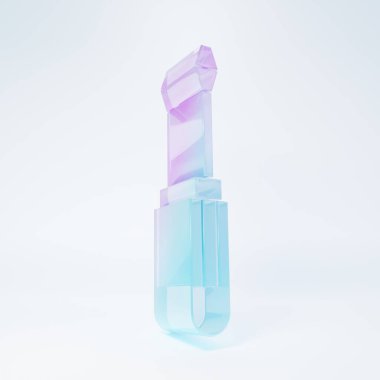 Buzlu cam tornavida simgesi beyaz arkaplanda izole edildi. Servis aracı sembolü. Minimalizm kavramı. 3 Boyutlu resimleme.