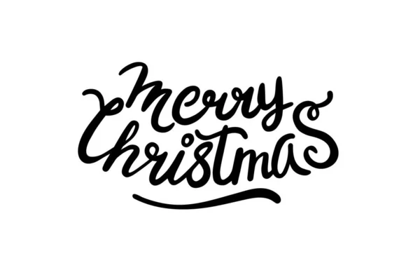 Vrolijk kerstfeest belettering. illustratie in platte stijl — Stockfoto