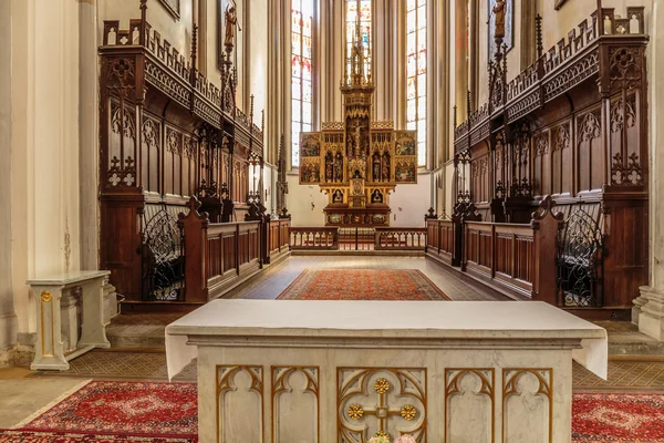 Interior of St. Nicolas in Cheb in the czech republic — Stock Photo, Image